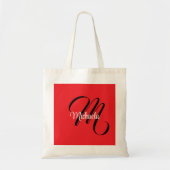 Minimalistische moderne monogram initiaal naam roo tote bag (Voorkant)