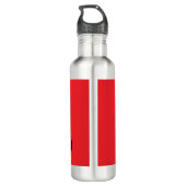 Minimalistische moderne monogram initiaal naam roo waterfles (Achterkant)