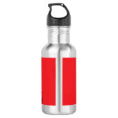 Minimalistische moderne monogram initiaal naam roo waterfles (Achterkant)