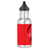 Minimalistische moderne monogram initiaal naam roo waterfles (Links)