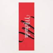 Minimalistische moderne monogram initiaal naam roo yogamat (Voorkant)