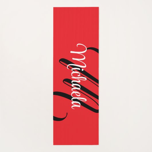 Minimalistische moderne monogram initiaal naam roo yogamat (Achterkant)