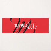 Minimalistische moderne monogram initiaal naam roo yogamat (Voorkant (horizontaal))