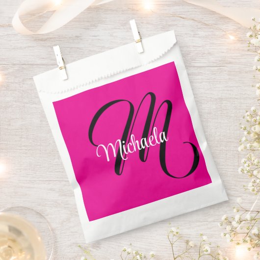 Minimalistische moderne monogram initiële naam hee bedankzakje (Geknipt)