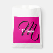 Minimalistische moderne monogram initiële naam hee bedankzakje (Voorkant)