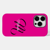 Minimalistische moderne monogram initiële naam hee Case-Mate iPhone case (Achterkant (horizontaal))