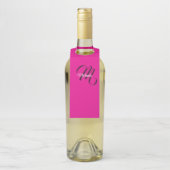Minimalistische moderne monogram initiële naam hee flessenhanger (Op fles)