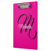 Minimalistische moderne monogram initiële naam hee klembord (Links)