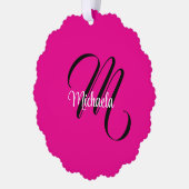 Minimalistische moderne monogram initiële naam hee ornament kaart (Links)