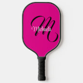 Minimalistische moderne monogram initiële naam hee pickleball paddle (Voorkant)