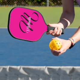 Minimalistische moderne monogram initiële naam hee pickleball paddle