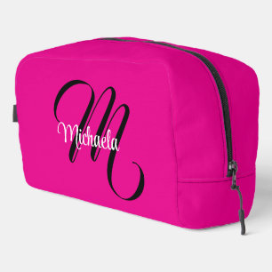 Minimalistische moderne monogram initiële naam hee toilettasje