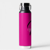 Minimalistische moderne monogram initiële naam hee waterfles (Voorkant)