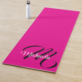 Minimalistische moderne monogram initiële naam hee yogamat