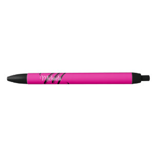 Minimalistische moderne monogram initiële naam hee zwarte inkt pen