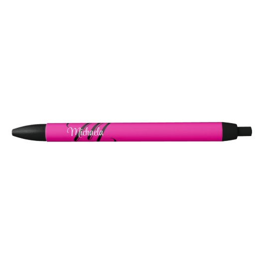 Minimalistische moderne monogram initiële naam hee zwarte inkt pen (Voorkant)