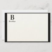Minimalistische moderne monogram met rand briefpapier (Voorkant)