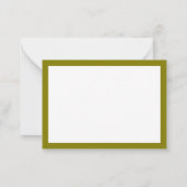 Minimalistische moderne monogram met rand notitiekaartje (Achterkant)