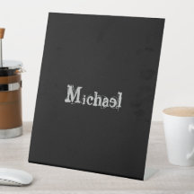 Minimalistische moderne monogram naam zwart wit
