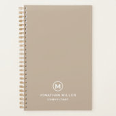 Minimalistische moderne monogram Planner (Voorkant)
