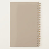 Minimalistische moderne monogram Planner (Achterkant)