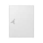 Minimalistische moderne monogram script naam notitieblok (Linkerzijde)