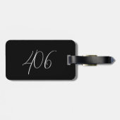 Minimalistische Moderne Montana 406 Zwart Bagagelabel (Achterkant horizontaal)