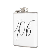 Minimalistische moderne Montana 406 zwarte kolf Heupfles (Links)