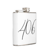 Minimalistische moderne Montana 406 zwarte kolf Heupfles (Rechts)