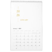 Minimalistische moderne muurkalender 2026 kalender (Jan 2027)