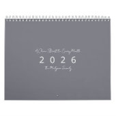 Minimalistische moderne muurkalender 2026 kalender (Hoes)