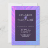 Minimalistische moderne neon tropische palmbruilof kaart (Voorkant)