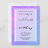 Minimalistische moderne neon tropische palmbruilof kaart (Voorkant)