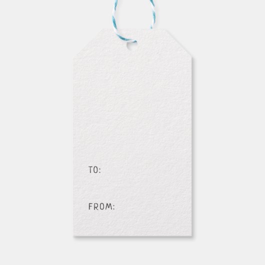 Minimalistische moderne neutraal gelukkigste verja cadeaulabel (Achterkant)