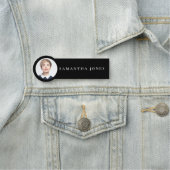 Minimalistische Moderne Neutrale Gouden Foto Naam Naamplaatje (In situ)