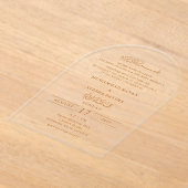 Minimalistische moderne Nikkah islamitische islami Acryl Uitnodigingen (Laagn)