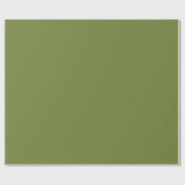 Minimalistische moderne olijfgroene cadeaupapier (Vlak)