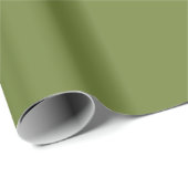 Minimalistische moderne olijfgroene cadeaupapier (Rol Hoek)