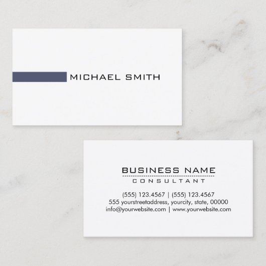 Minimalistische moderne onafhankelijkheid en wit visitekaartje (Voorkant / Achterkant)