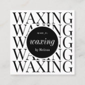Minimalistische moderne ontharing waxing care Kaar Vierkante Visitekaartje (Voorkant)