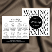 Minimalistische moderne ontharing waxing care Kaar Vierkante Visitekaartje