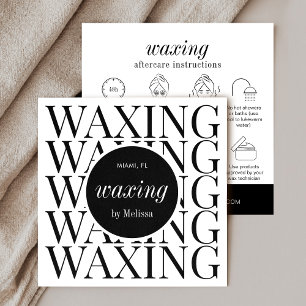 Minimalistische moderne ontharing waxing care Kaar Vierkante Visitekaartje