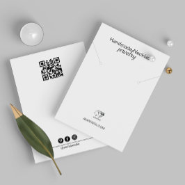 Minimalistische moderne ontwerp ketting oorbel hou visitekaartje