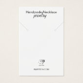 Minimalistische moderne ontwerp ketting oorbel hou visitekaartje (Voorkant)