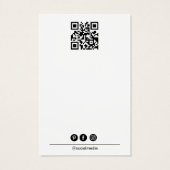 Minimalistische moderne ontwerp ketting oorbel hou visitekaartje (Achterkant)