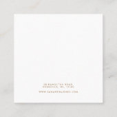 Minimalistische moderne oorbellen sieraden display vierkante visitekaartje (Achterkant)