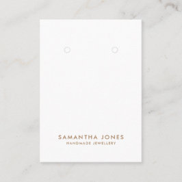 Minimalistische moderne oorbellen sieraden display visitekaartje