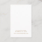 Minimalistische moderne oorbellen sieraden display visitekaartje (Achterkant)