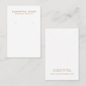 Minimalistische moderne oorbellen sieraden display visitekaartje (Voorkant / Achterkant)