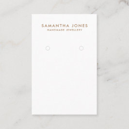 Minimalistische moderne oorbellen sieraden display visitekaartje